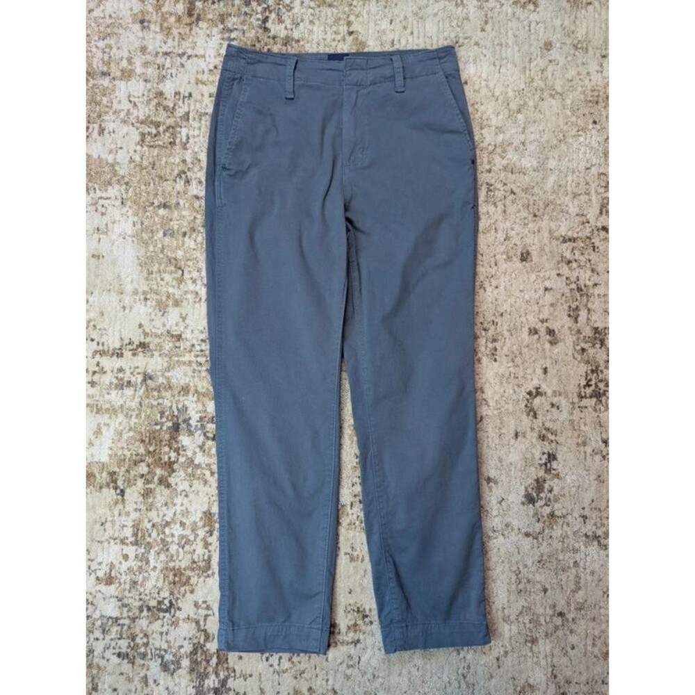 GAP Womens Slate Gray Stretch Cotton Chino Pants Flat Front Trousers Size 4